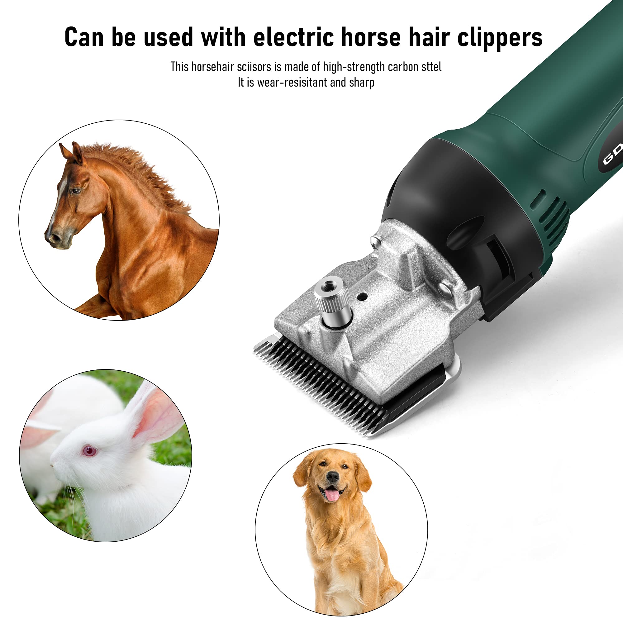 GDJOB horses clippers rear air filter protects motor from debris
