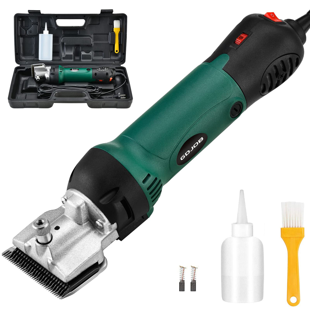 GDJOB horses clippers cordless 500W for on the go grooming