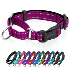 GDLKPS Reflective Martingale Collar buckle closeup showing durable hardware for daily training.