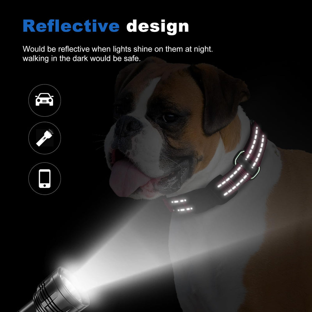 GDLKPS Reflective Martingale Collar night visibility improves safety in low light.