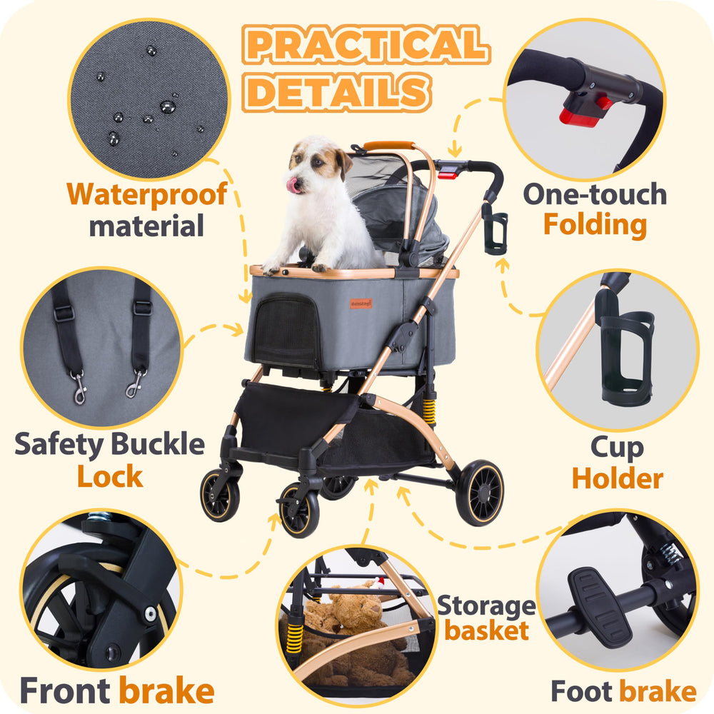 GdnWings undercarriage storage keeps pet essentials within reach.