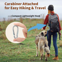 Gdsun collapsible dog bowls featuring carabiner clip for hands-free hiking.