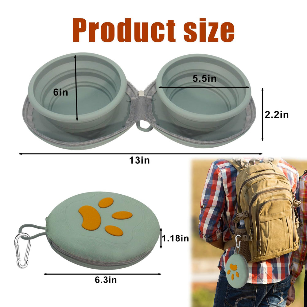 Gdsun collapsible dog bowls with non-slip base prevent spills on car trips.