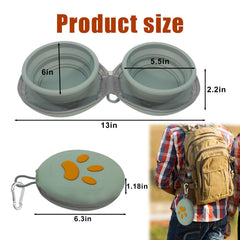 Gdsun collapsible dog bowls with non-slip base prevent spills on car trips.