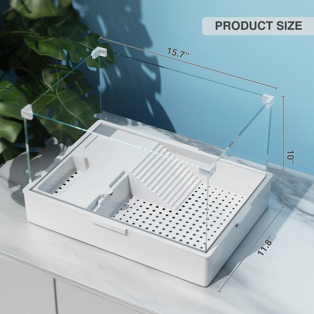 Geegoods Turtle Tank multi-area layout supports resting, feeding, diving
