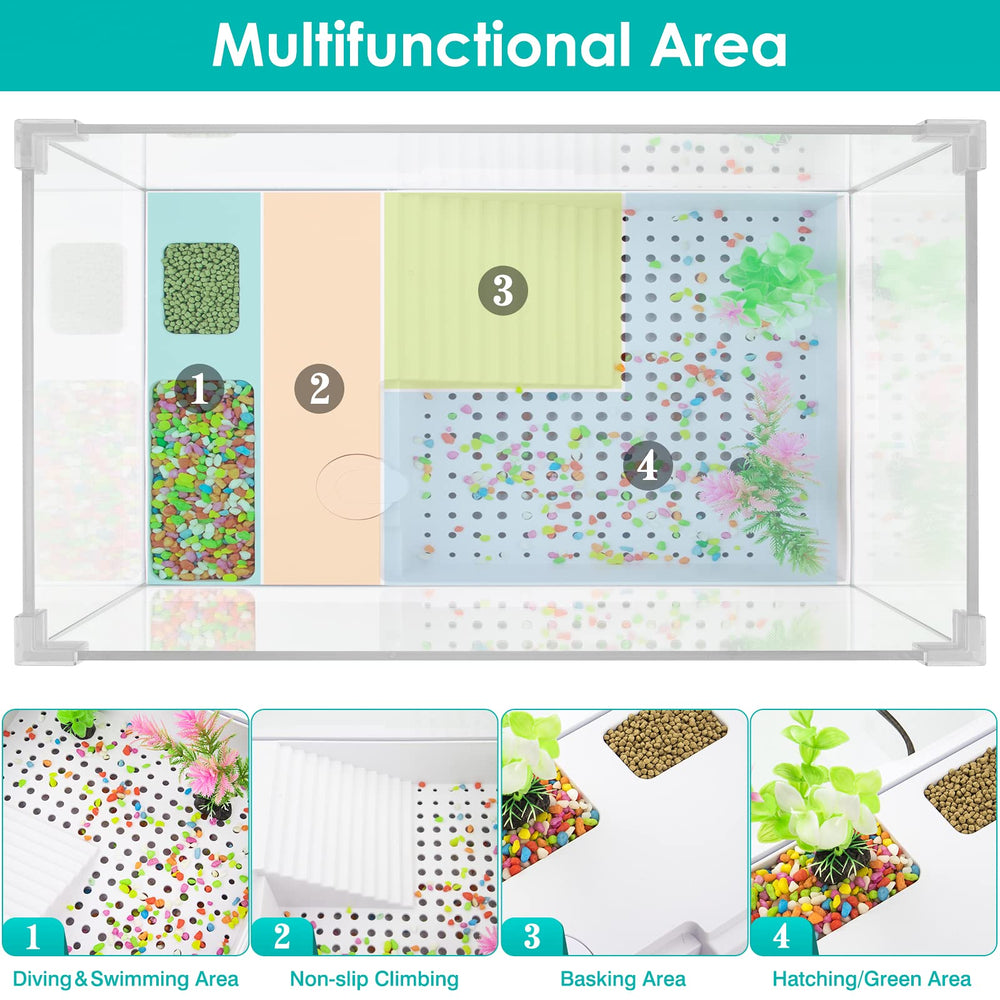 Geegoods Turtle Tank water layer design eases maintenance