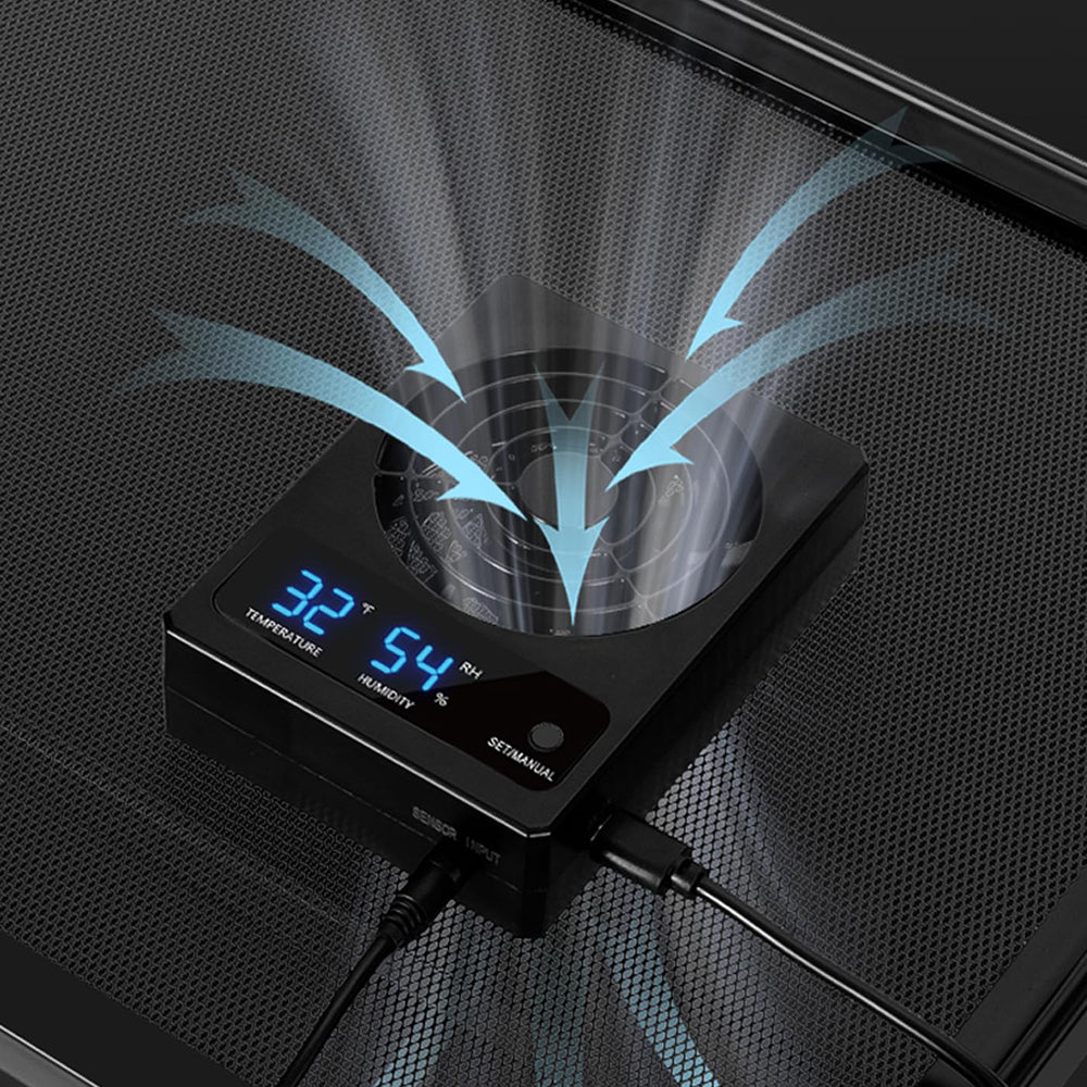 GeeKoit terrarium thermometer display provides precise temperature and humidity at a glance for healthier enclosures.