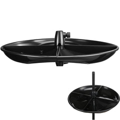 Geelin 21-inch seed catcher tray in use as a wide feeding surface for backyard birds.