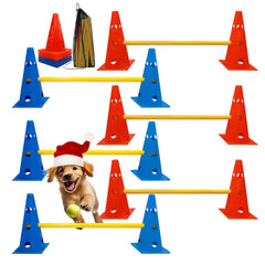 GeerDuo dog agility hurdle cone set pack for versatile indoor outdoor training.
