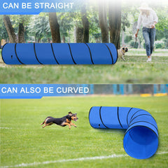 GeerDuo dog agility tunnel oxford material withstands regular outdoor use.