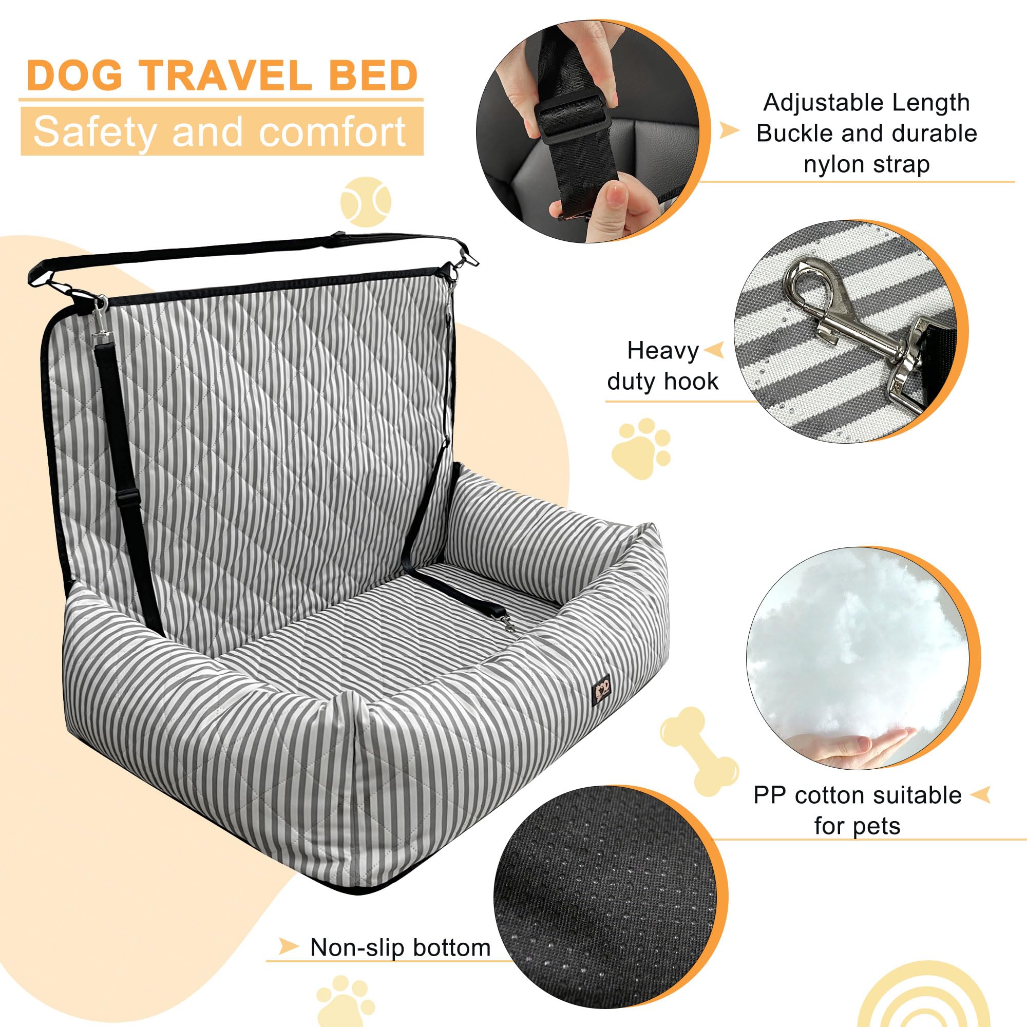 GeerDuo dog car seat zipper design enables simple machine washing