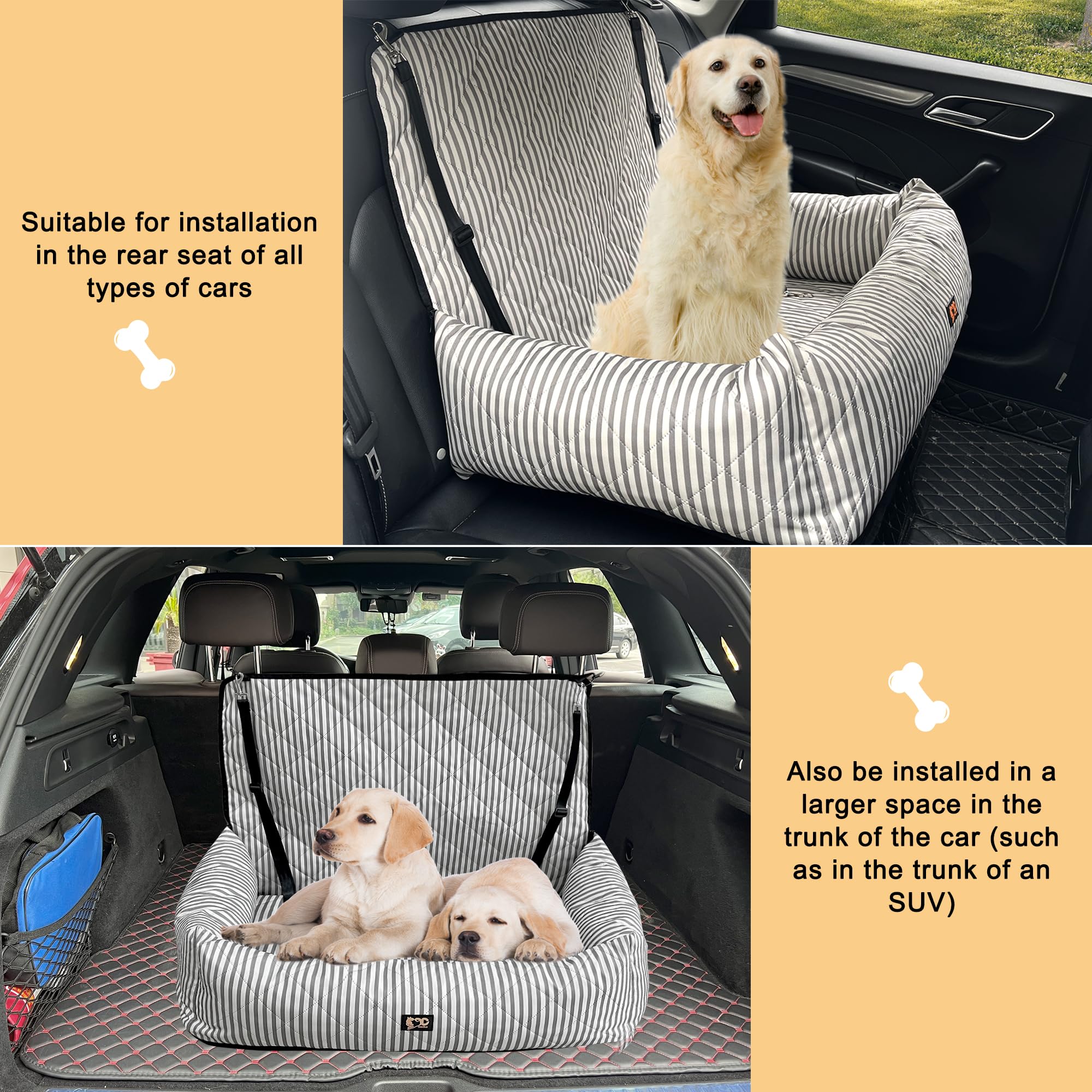 GeerDuo dog car seat inner-tank removable for easy cleaning