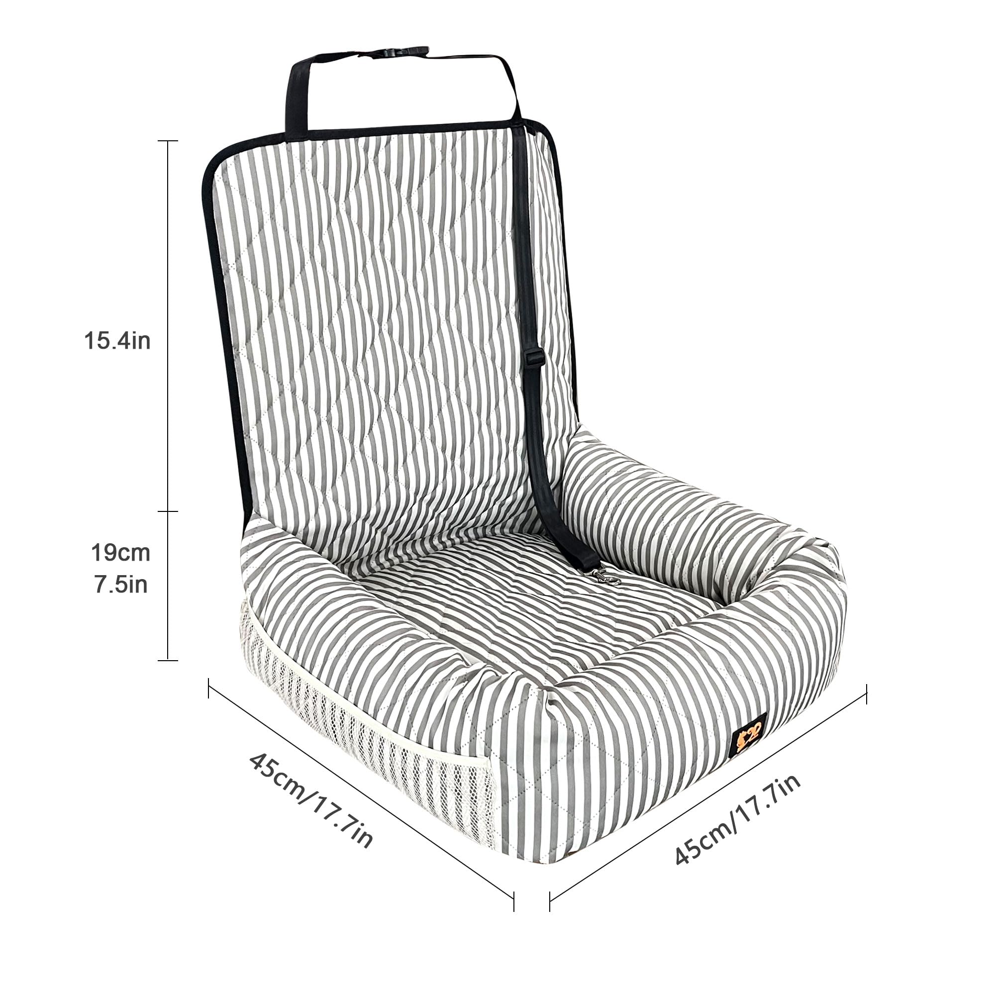 GeerDuo dog car seat soft cushion for relaxed rides.