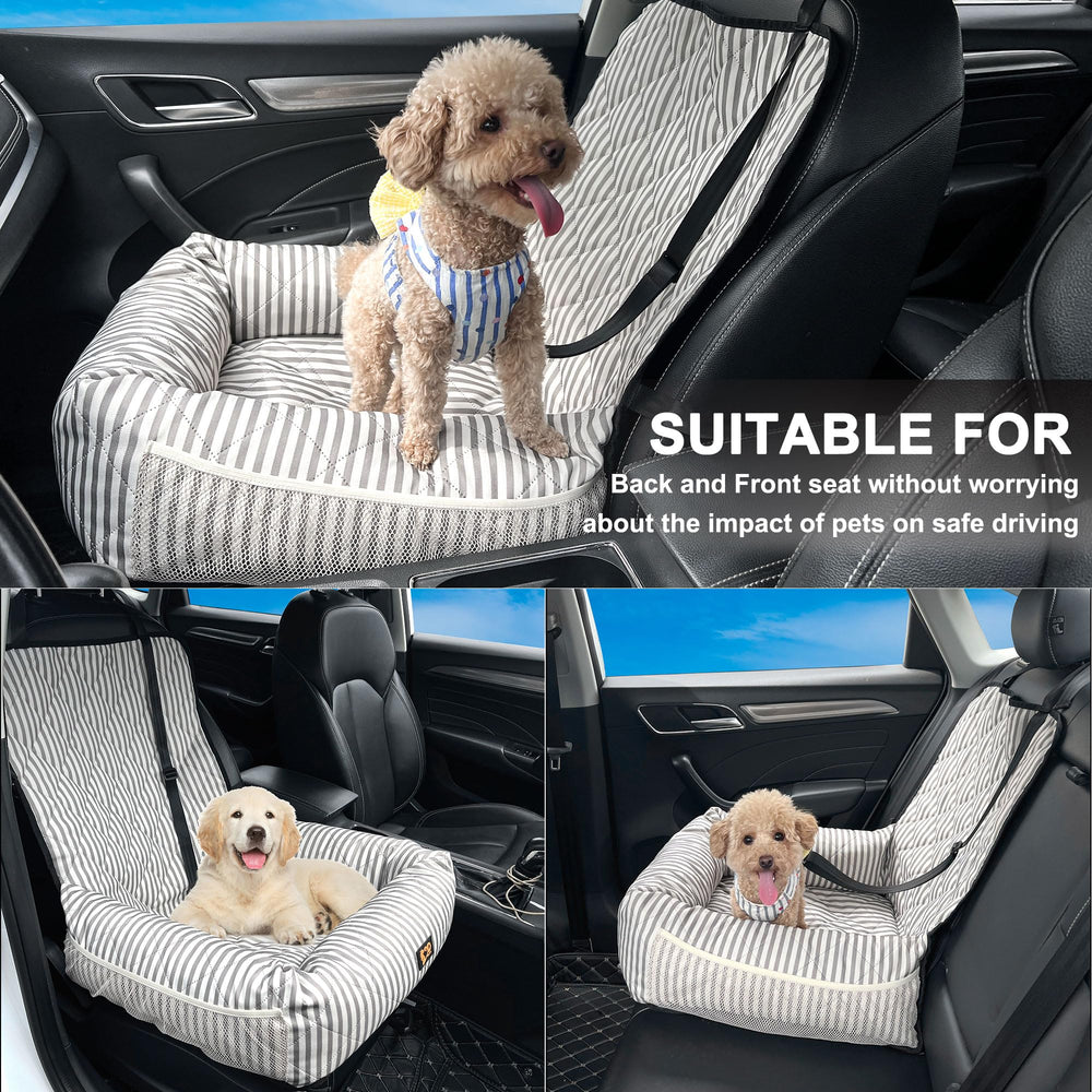 GeerDuo dog car seat washable fabric keeps car clean.