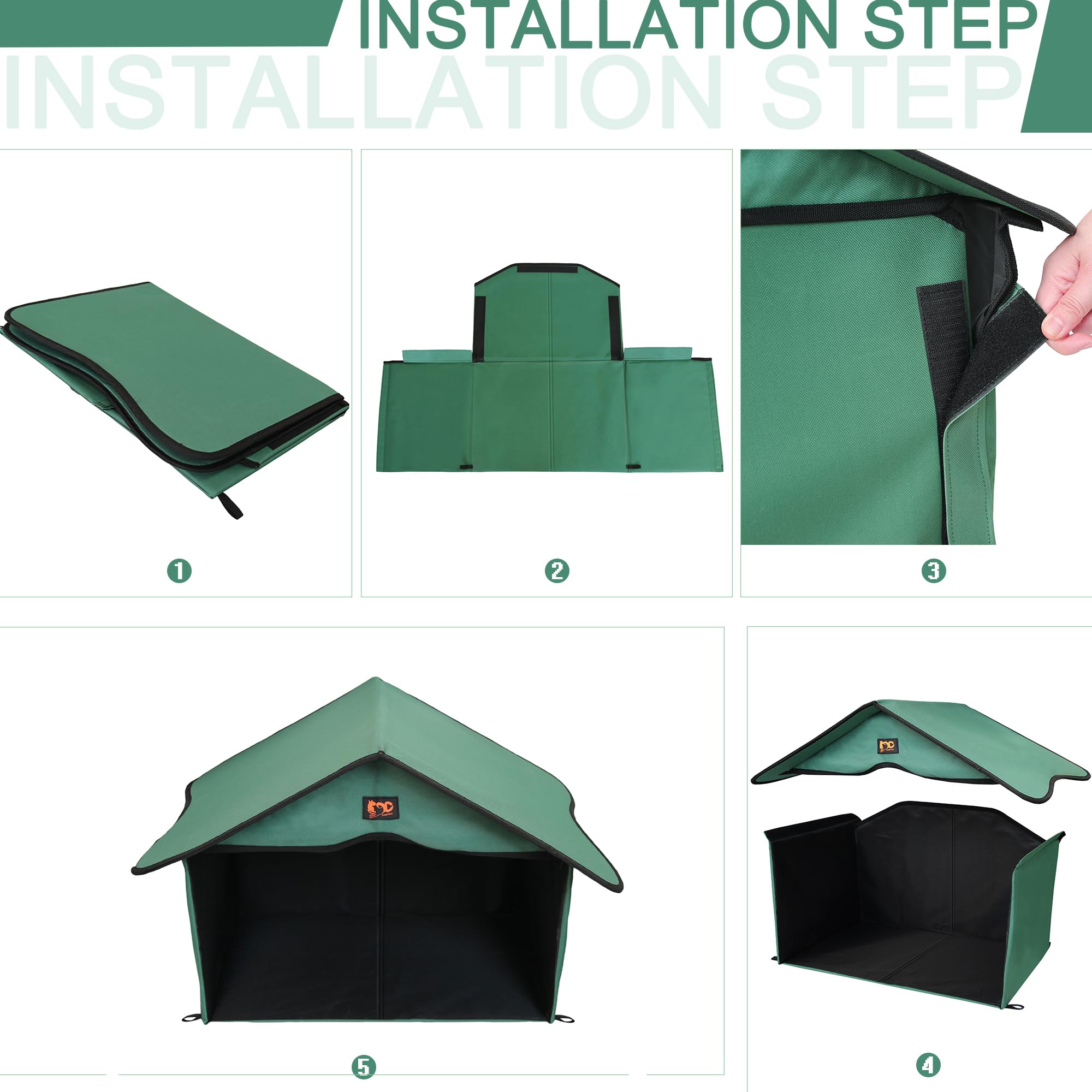 GeerDuo Outdoor Cat House weather resistant materials endure the elements