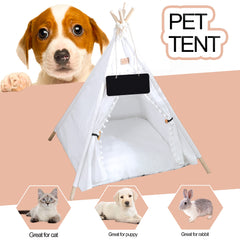 GeerDuo Pet Teepee cushion detail offers soft, washable comfort for napping pets.