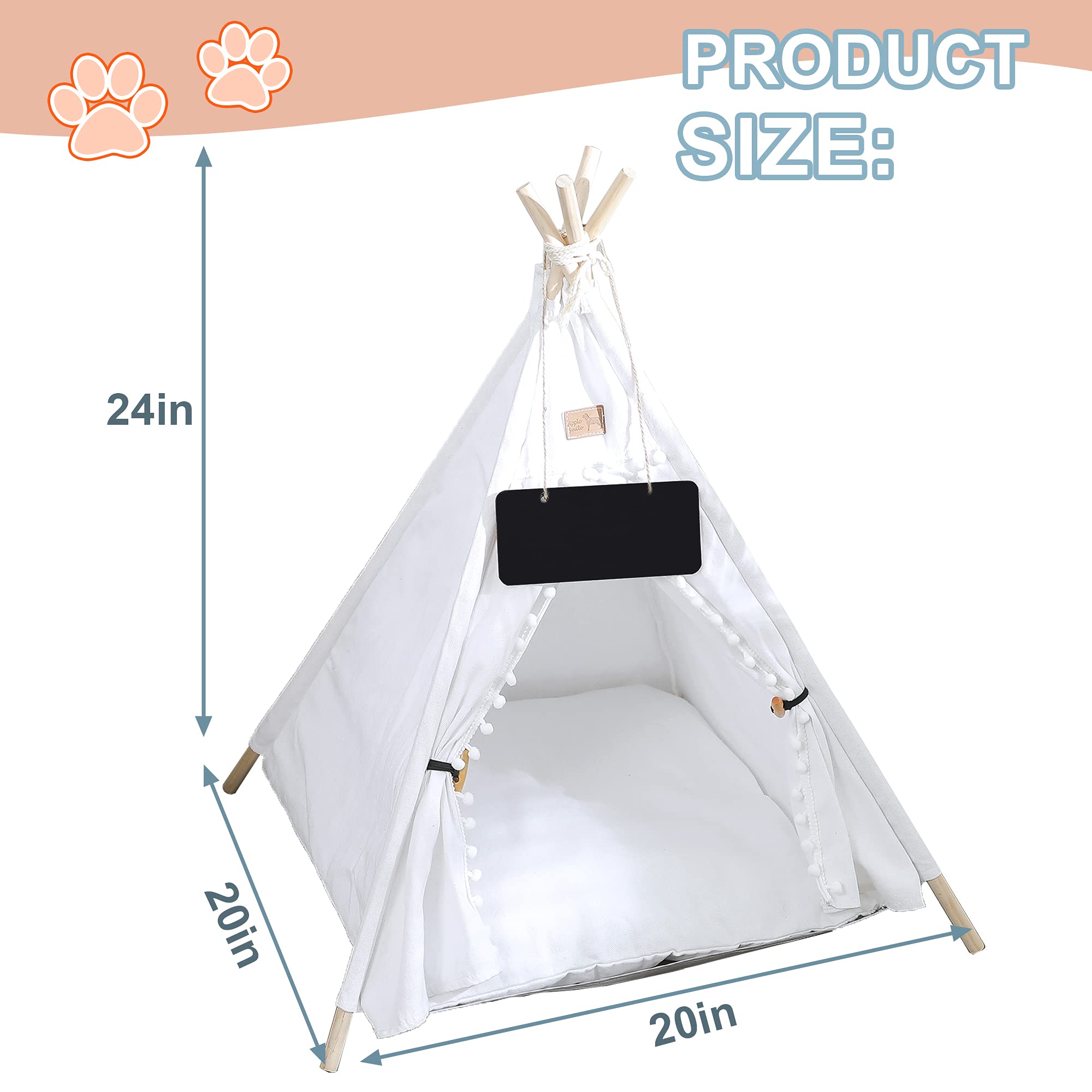 GeerDuo Pet Teepee in living room blends with decor while offering privacy.