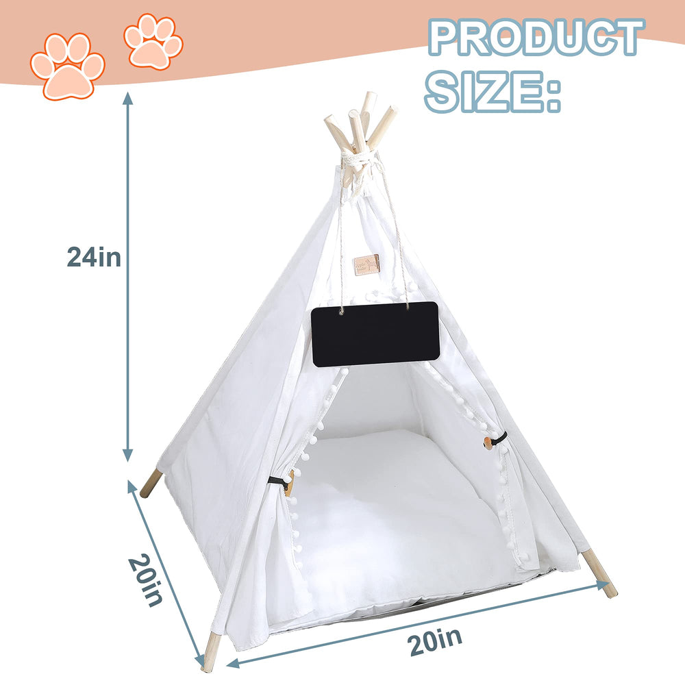 GeerDuo Pet Teepee in living room blends with decor while offering privacy.