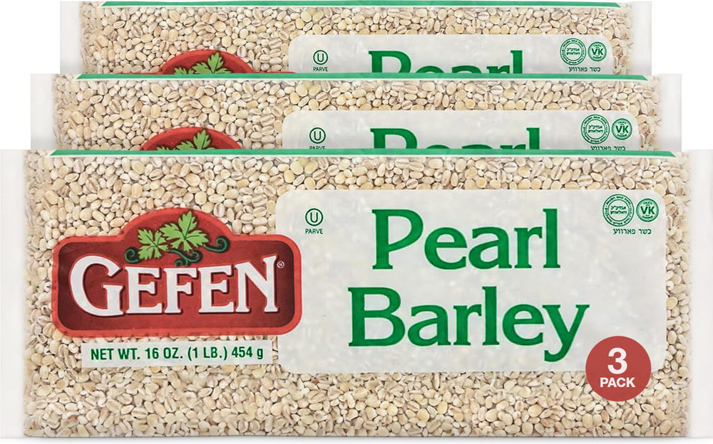 Gefen Pearl Barley 3-pack packaging emphasizing convenient storage.
