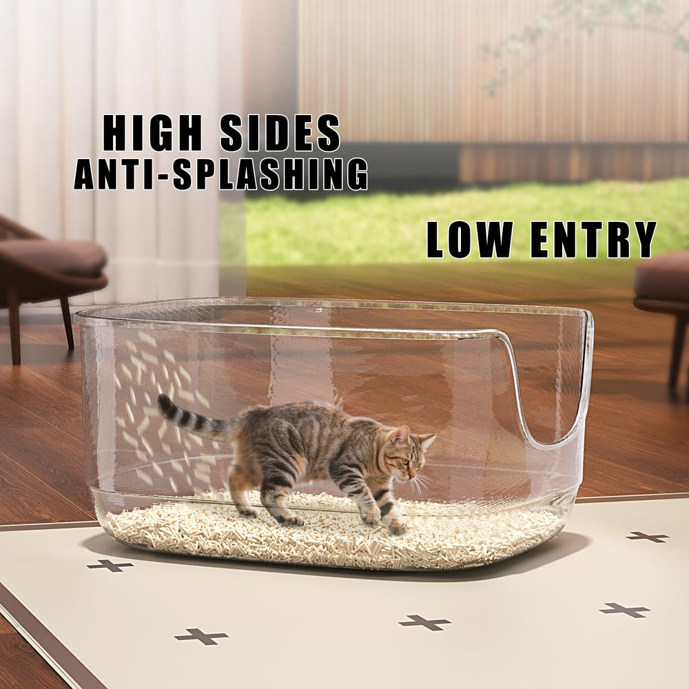 Gefryco litter box no gaps design prevents litter from sticking in crevices.