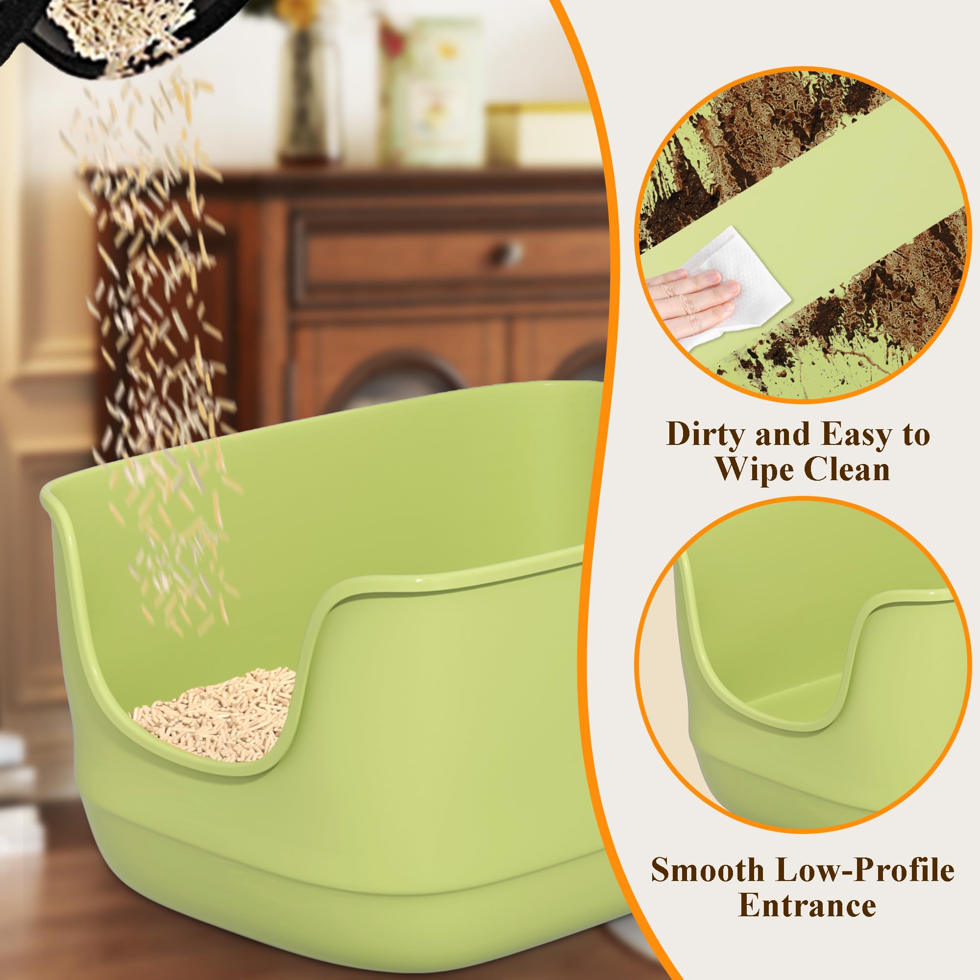 Gefryco open-top view helps monitor habits and simplifies litter maintenance.