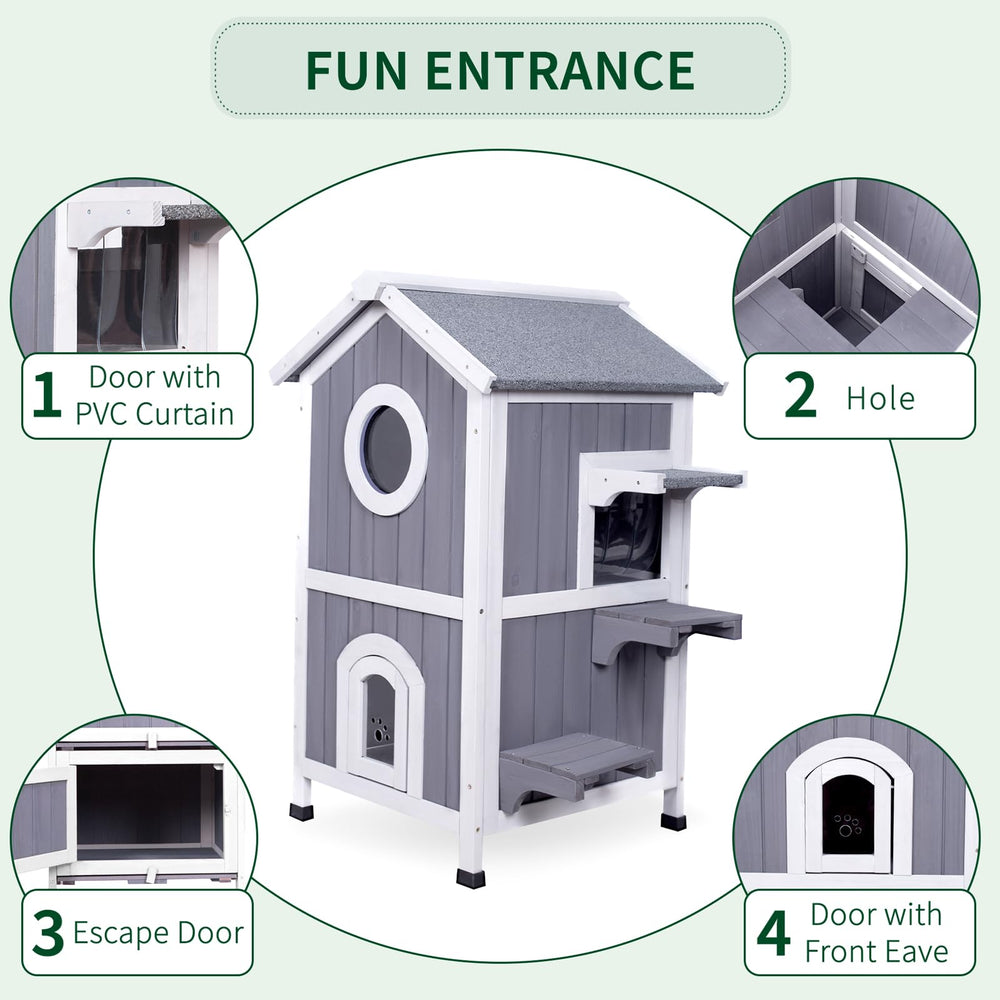 GEGURI escape door at back adds a safety option during outdoor use