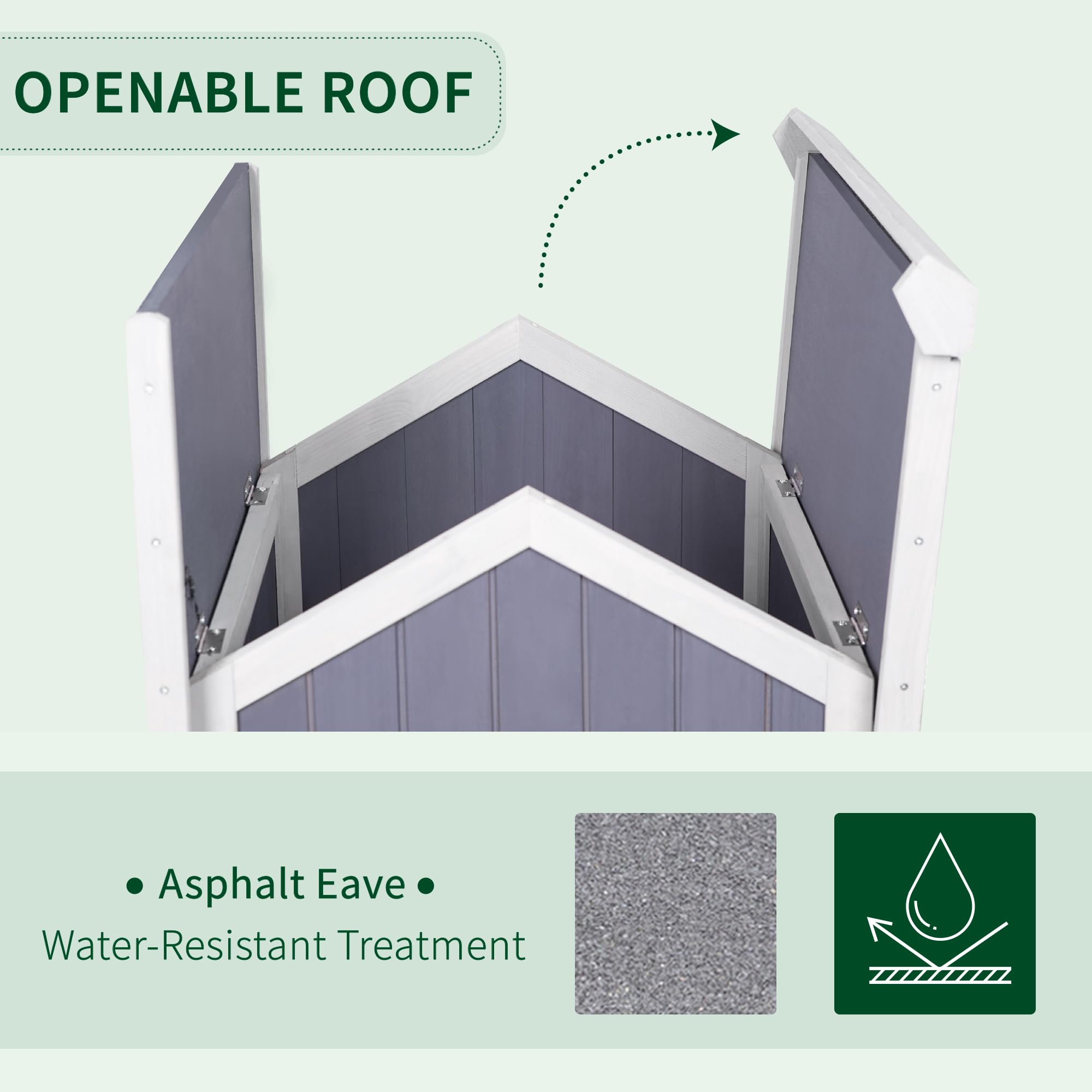 GEGURI openable roof enables easy cleaning and seasonal ventilation
