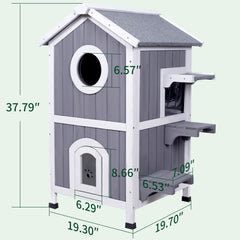 GEGURI two-story design highlights play and rest space for multiple cats