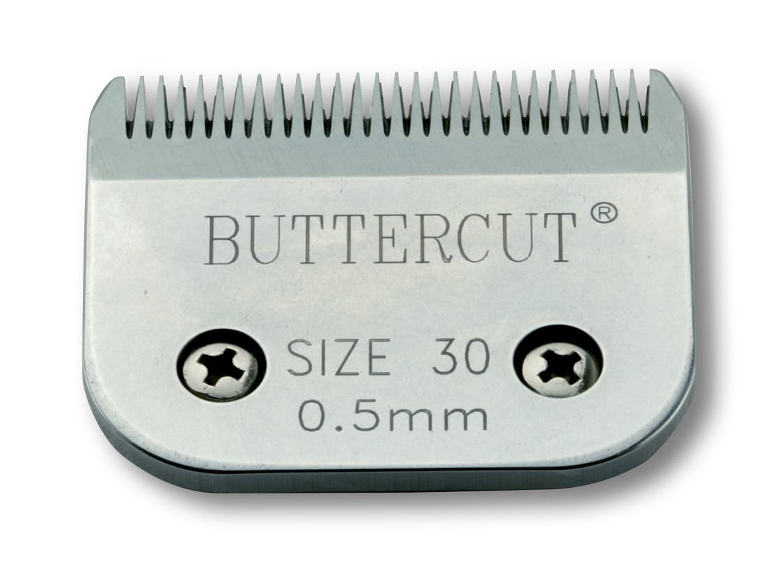 Geib Buttercut blade highlights 1/50 inch cut length for accurate trimming.