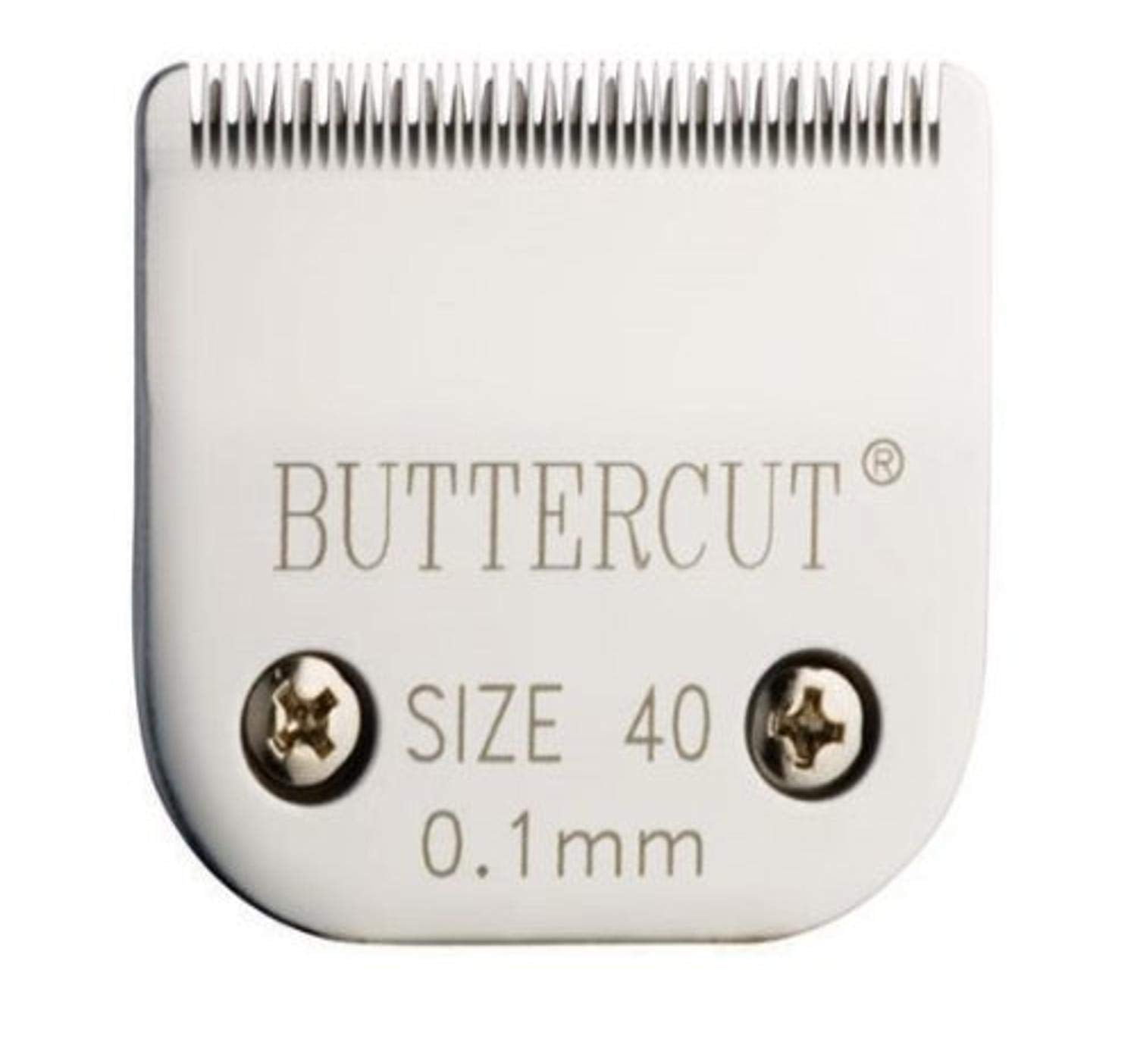 Geib Buttercut stainless steel dog clipper blade edge closeup for precise grooming