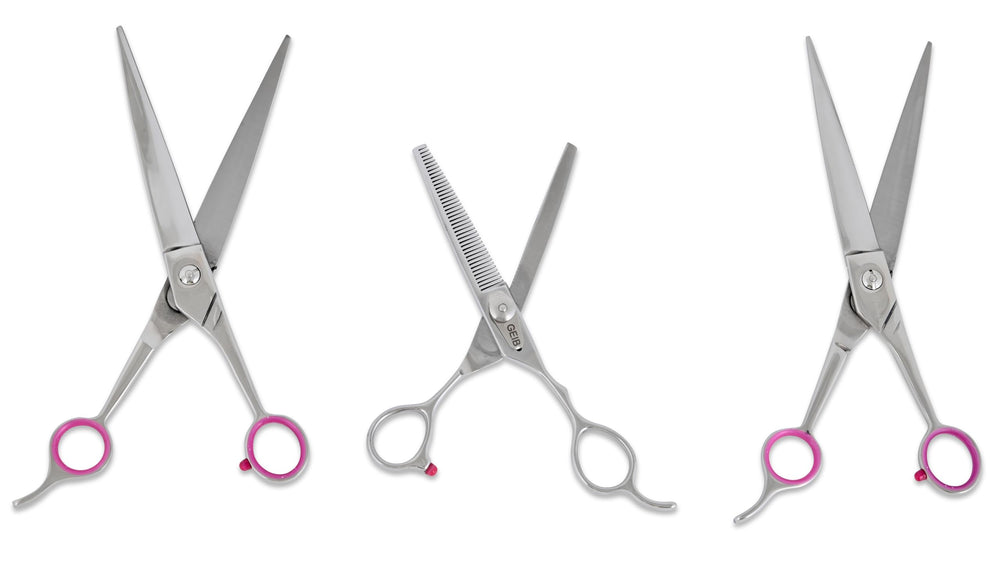 Geib Gator curved shear for smooth contour shaping.