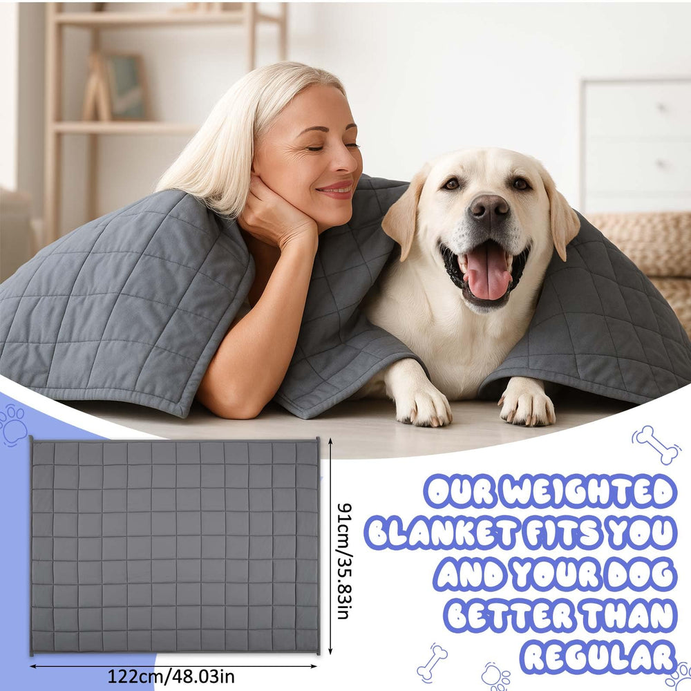 Geiserailie weighted dog blanket sized 36x48 inches fits medium to large dogs