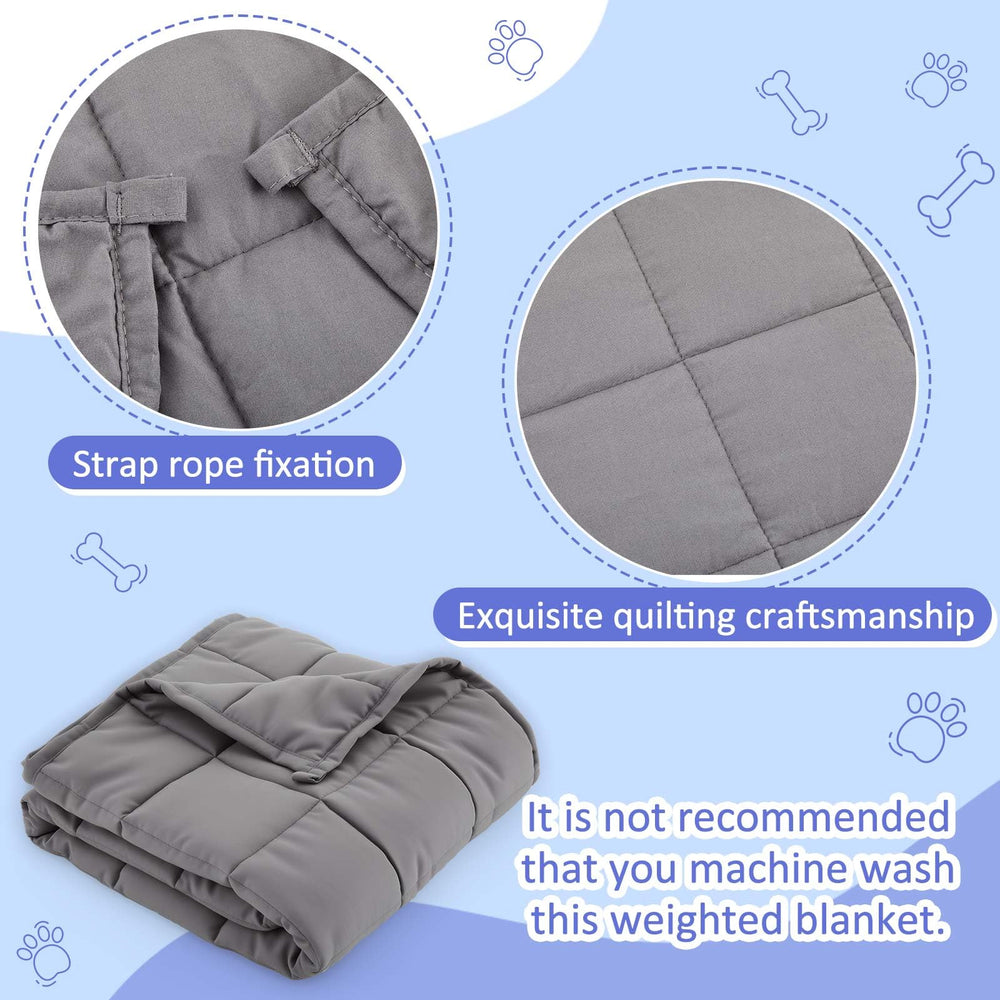 Geiserailie weighted dog blanket used in car for travel comfort