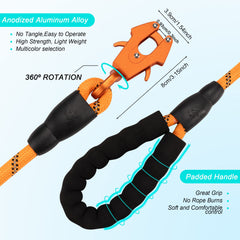 GEIT dog leash 6ft orange for open areas and recall practice.