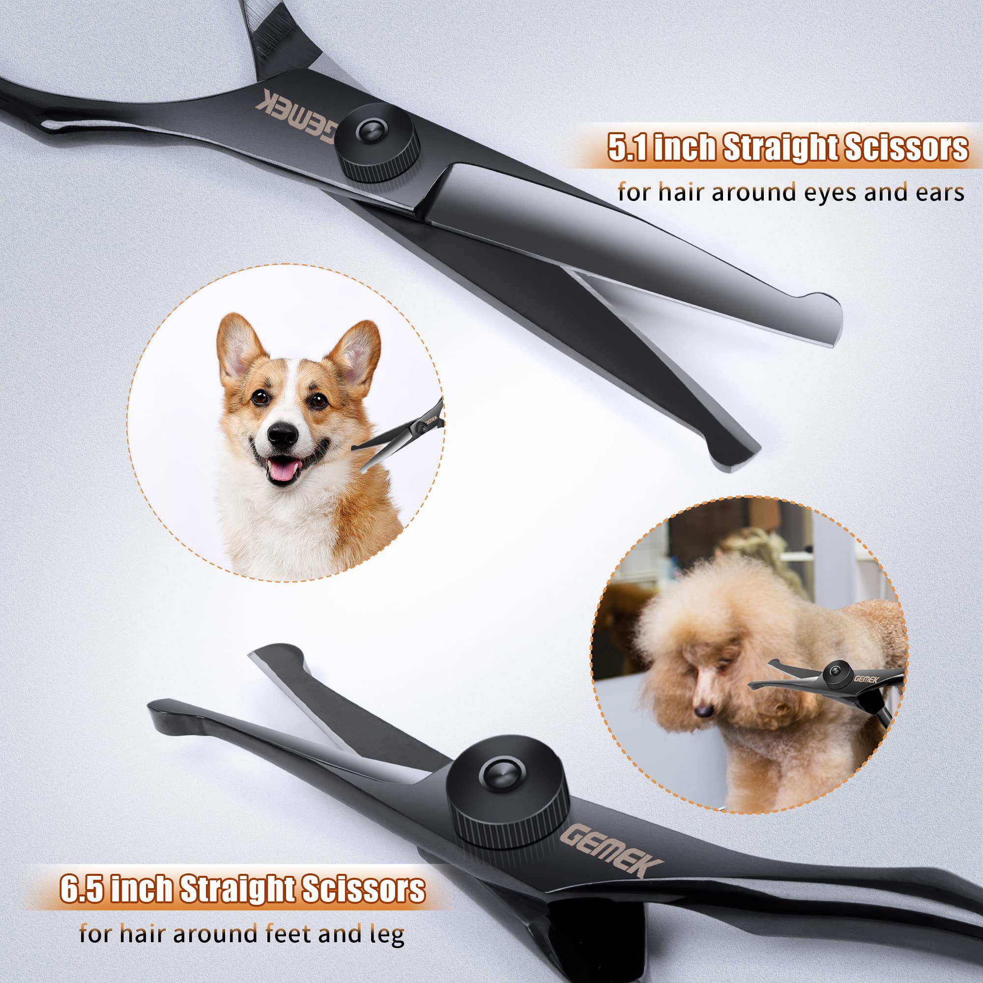 GEMEK grooming comb 7-inch aids detangling and coat prep.