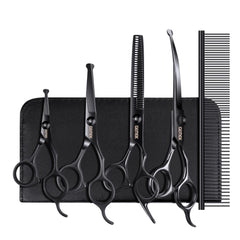 GEMEK dog grooming scissors kit packaging for convenient home grooming setup.