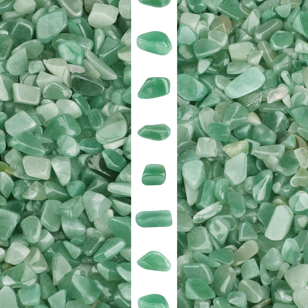 Gemshan aventurine quartz chips closeup for bulk craft and decor