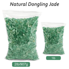 Gemshan aventurine quartz chips in potted plant decorative display