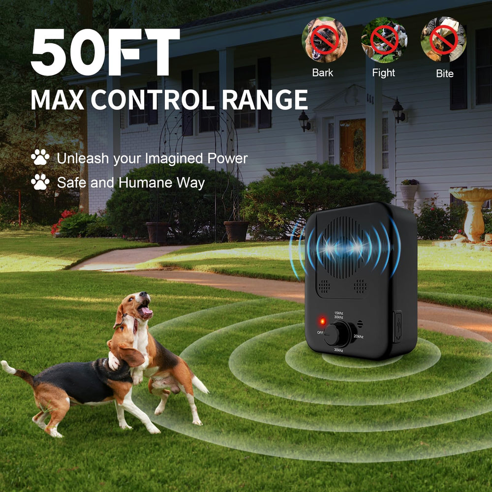 Generic anti-bark-device outdoor-installation demonstrates weatherproof performance in varied environments.