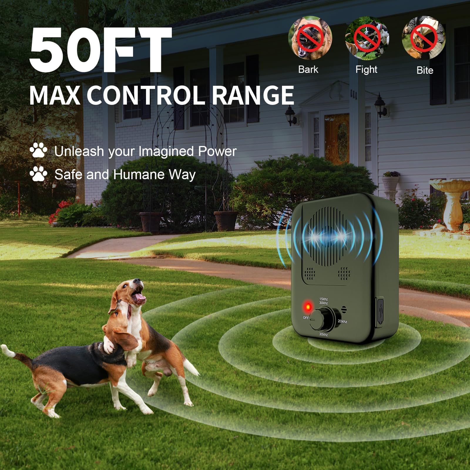 Generic Anti Bark Device side view for outdoor installation suitability