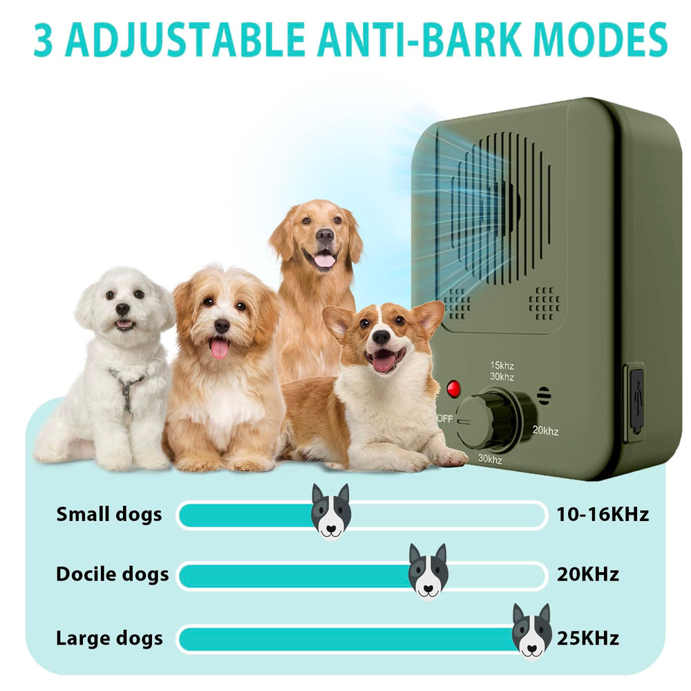 Generic anti barking device in operation showing ultrasonic deterrence at work.