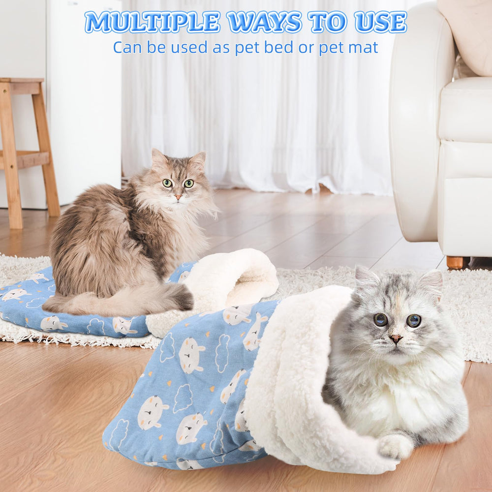 Generic Cat Sleeping Bag corduroy-fleece insulation emphasizes snug warmth.