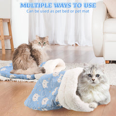 Generic Cat Sleeping Bag corduroy-fleece insulation emphasizes snug warmth.