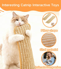 Generic catnip toy sisal scratching pad satisfies natural scratching instincts