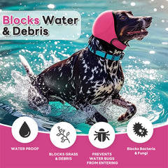 Generic dog ear muffs adjustable strap for secure fit on larger breeds
