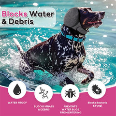 Generic dog ear muffs come in four color options for stylish pets.