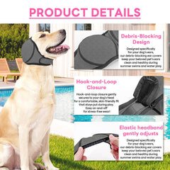 Generic dog ear muffs offer water protection during swimming, baths, and rain.