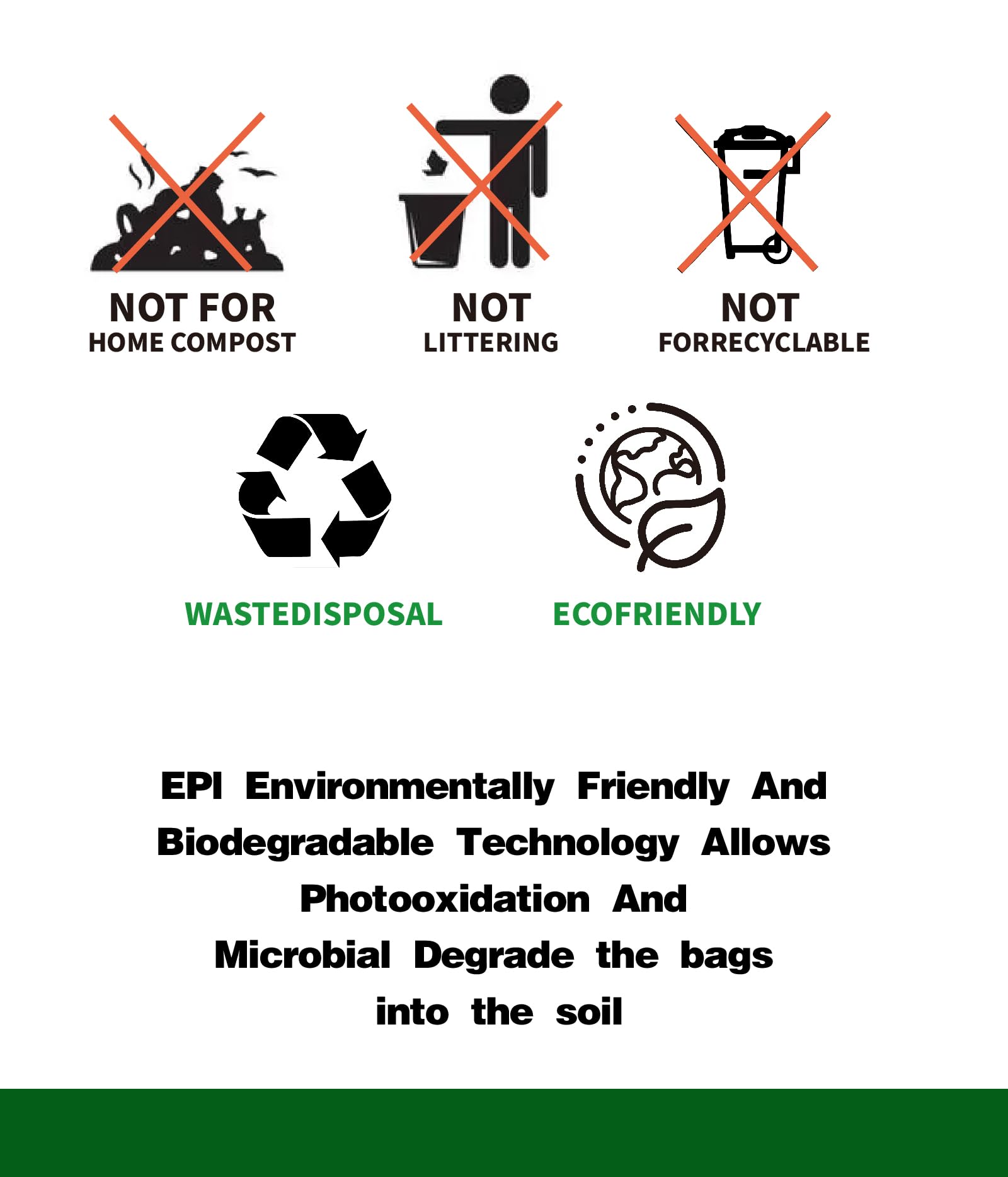 Generic dog-poop-bags-corn-starch-material eco-friendly waste bags for responsible disposal
