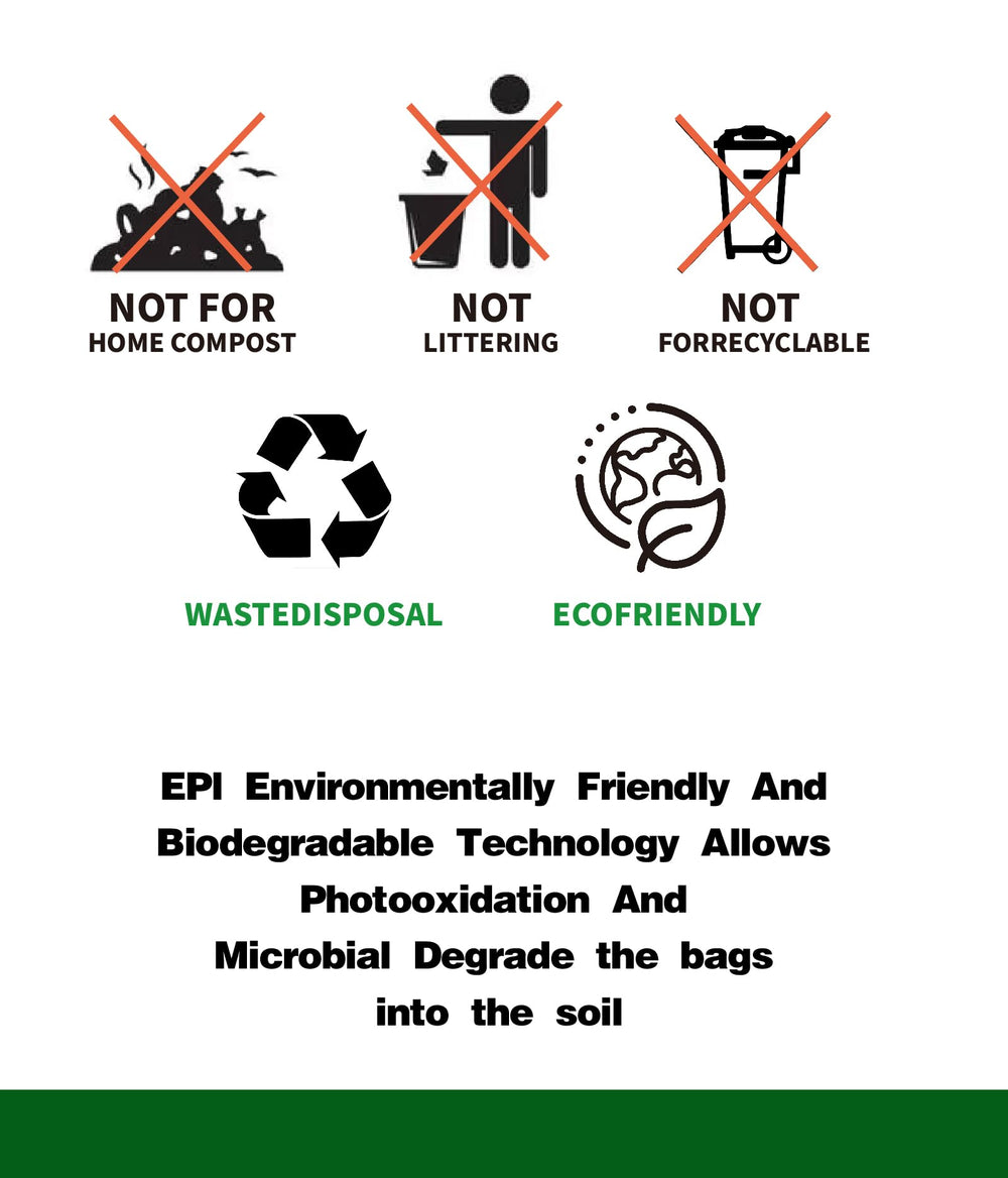 Generic dog-poop-bags-corn-starch-material eco-friendly waste bags for responsible disposal