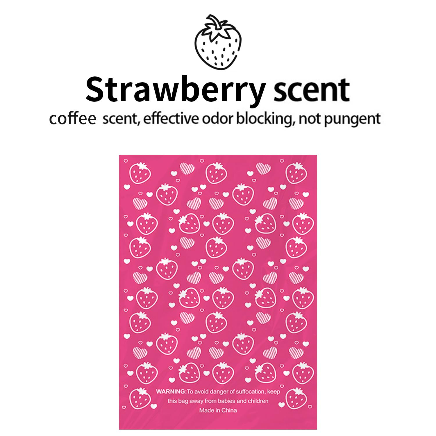 Generic dog-poop-bags-strawberry-scent-pink bags neutralize odors during park cleanups